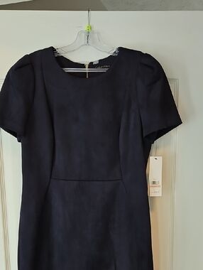 Calvin Klein Navy Short-Sleeve Midi Dress